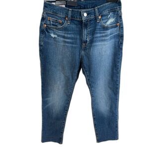 NWT Petite Gap Mid rise vintage medium wash ankle girlfriend jeans size 25